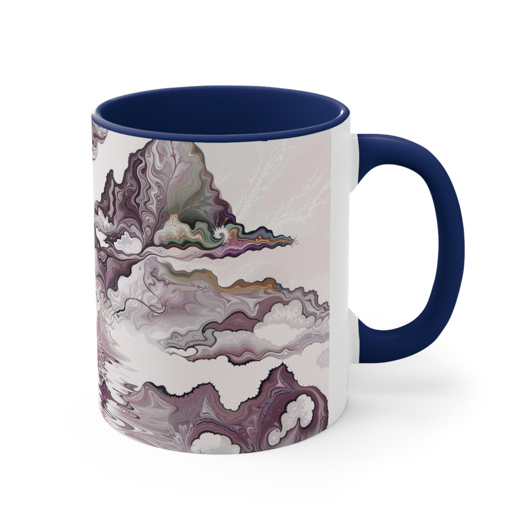 Cosmic Marble Cascade - Accent Coffee Mug - Mug - g(0D·IO) - Pink - 11oz -