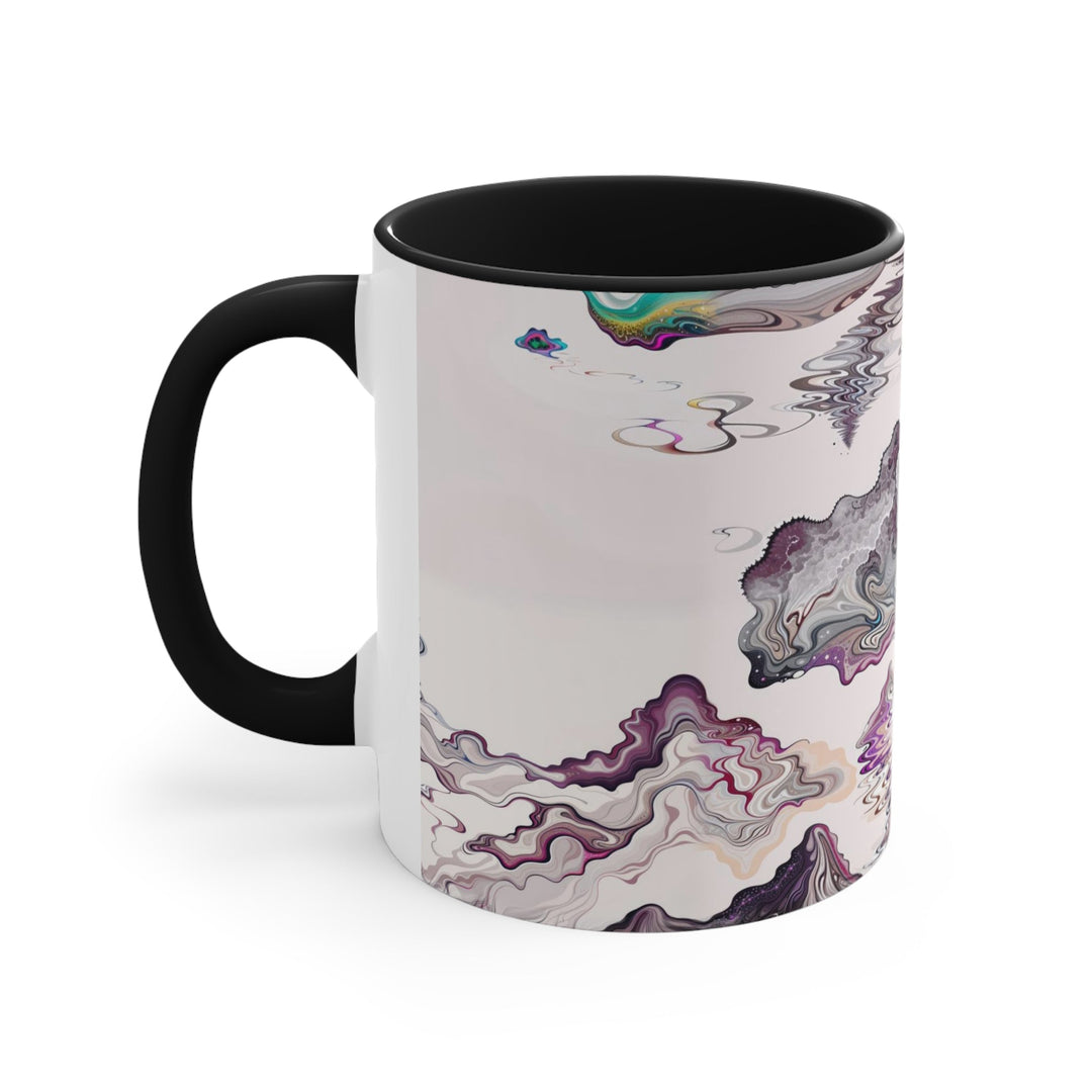 Cosmic Marble Cascade - Accent Coffee Mug - Mug - g(0D·IO) - Pink - 11oz -