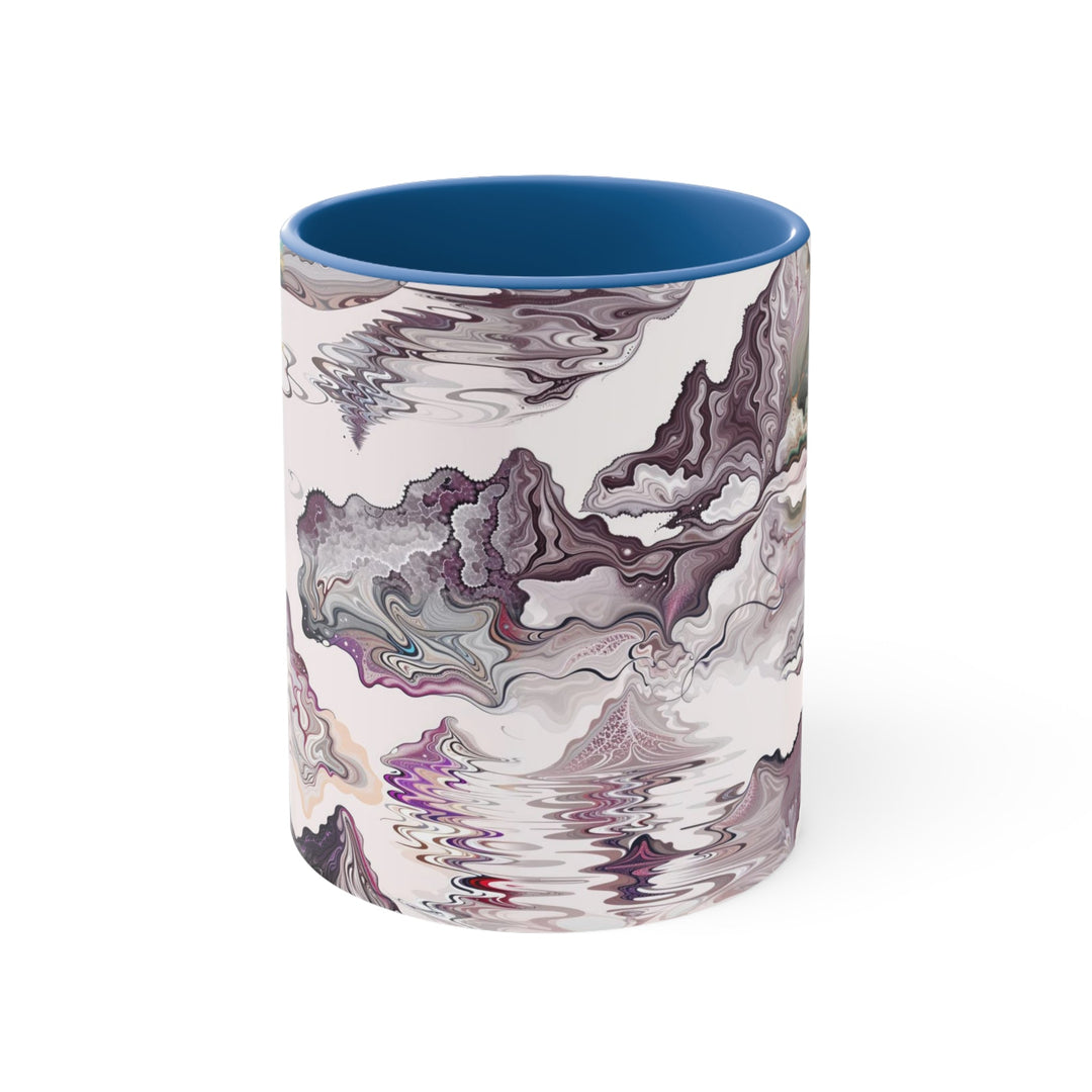 Cosmic Marble Cascade - Accent Coffee Mug - Mug - g(0D·IO) - Blue - 11oz -