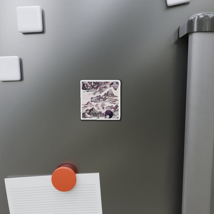 Cosmic Marble Cascade - Die-cut Magnet - Home Decor - g(0D·IO) - 6 × 6" - Die-Cut - 1 pc