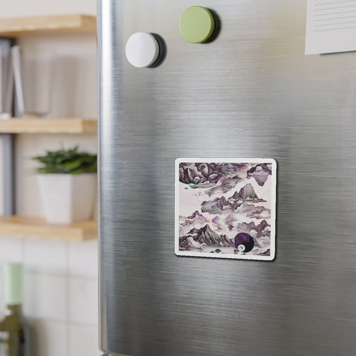 Cosmic Marble Cascade - Die-cut Magnet - Home Decor - g(0D·IO) - 6 × 6" - Die-Cut - 1 pc