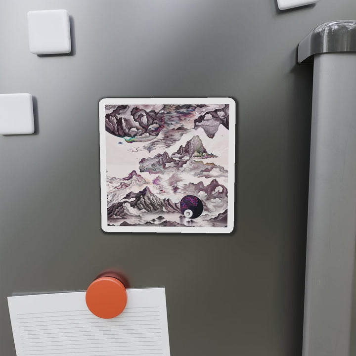 Cosmic Marble Cascade - Die-cut Magnet - Home Decor - g(0D·IO) - 6 × 6" - Die-Cut - 1 pc