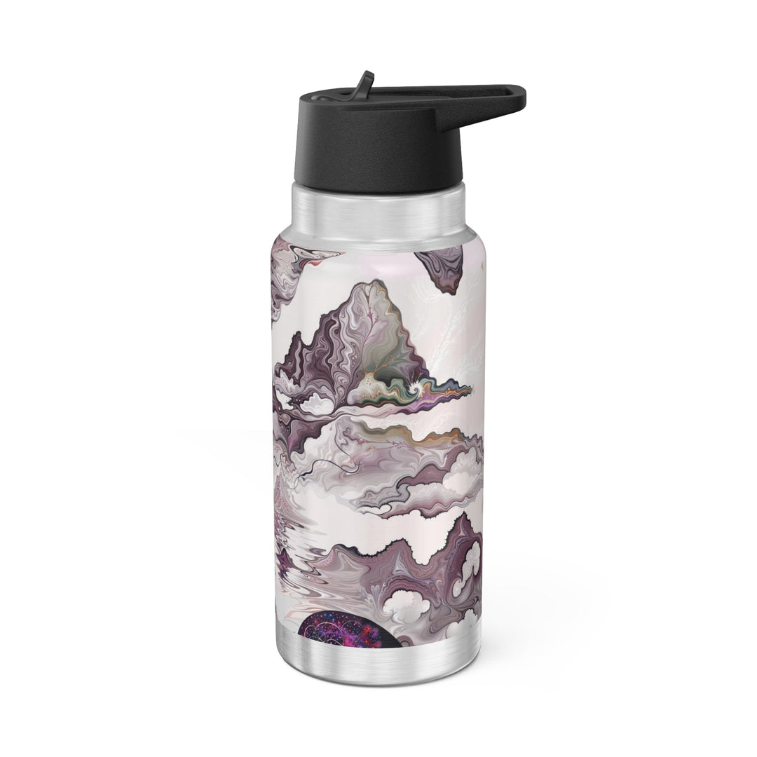 Cosmic Marble Cascade - Gator Tumbler 32oz - Mug - g(0D·IO) - Silver - 32oz -