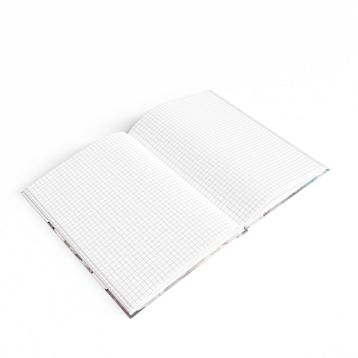 Cosmic Marble Cascade - Hard Backed Journal - Paper products - g(0D·IO) - Graph - A5 - White