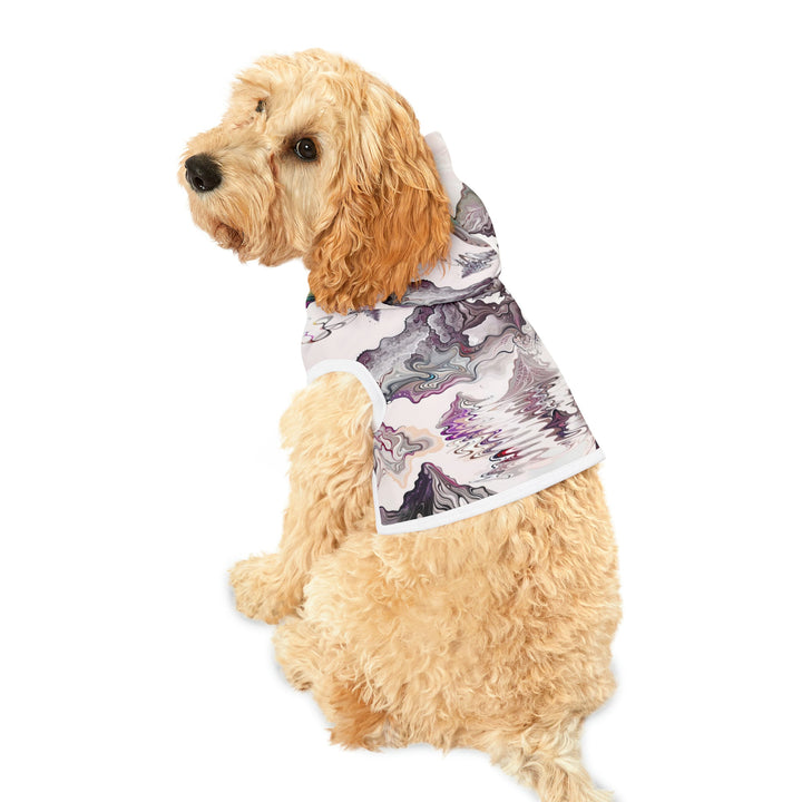 Cosmic Marble Cascade - Pet Hoodie - Pets - g(0D·IO) - XXS - Black Rib -