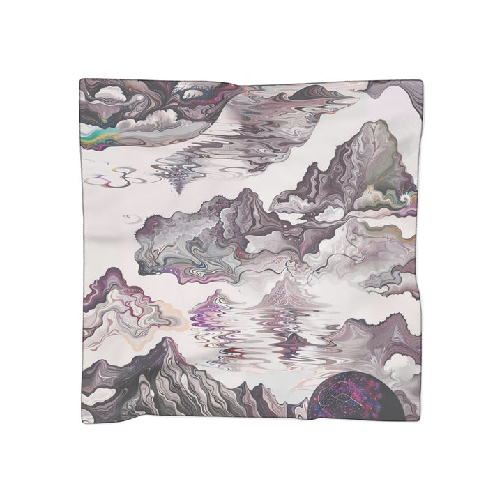 Cosmic Marble Cascade - Poly Scarf - Accessories - g(0D·IO) - Poly voile - 50" × 50" -