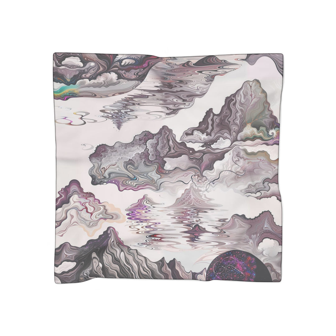 Cosmic Marble Cascade - Poly Scarf - Accessories - g(0D·IO) - Poly voile - 25" × 25" -