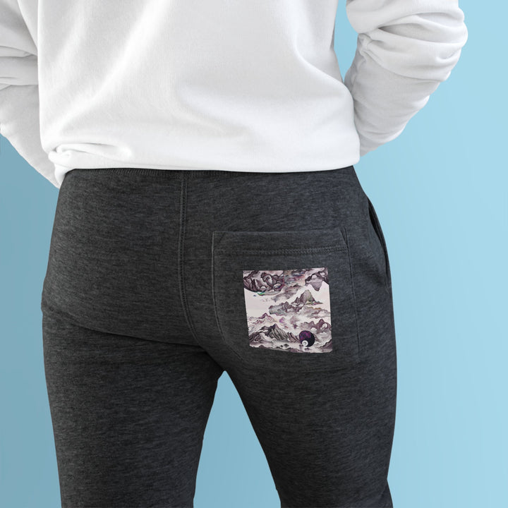 Cosmic Marble Cascade - Premium Fleece Joggers - Trousers - g(0D·IO) - Charcoal Heather - M -