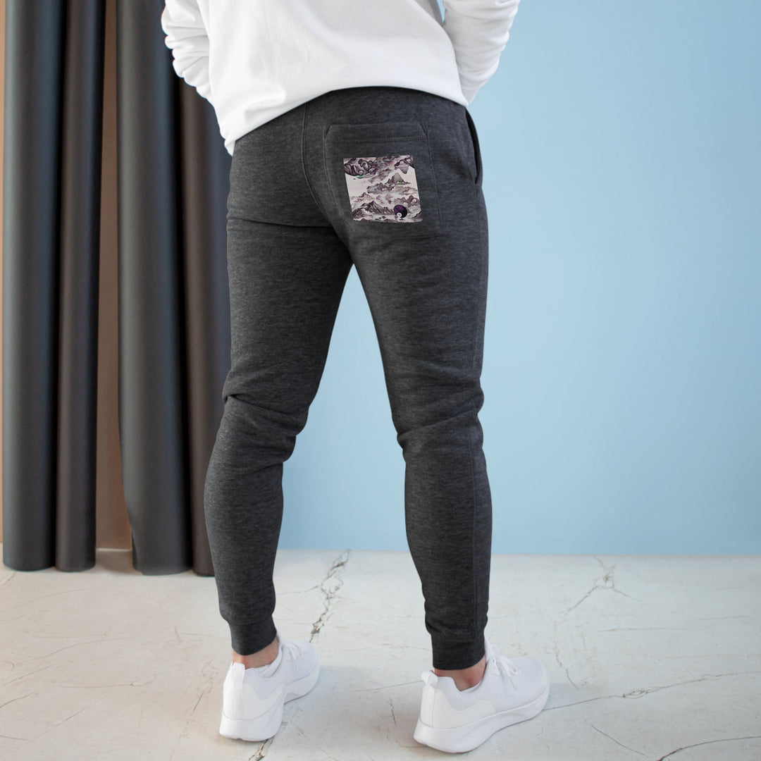 Cosmic Marble Cascade - Premium Fleece Joggers - Trousers - g(0D·IO) - Charcoal Heather - M -