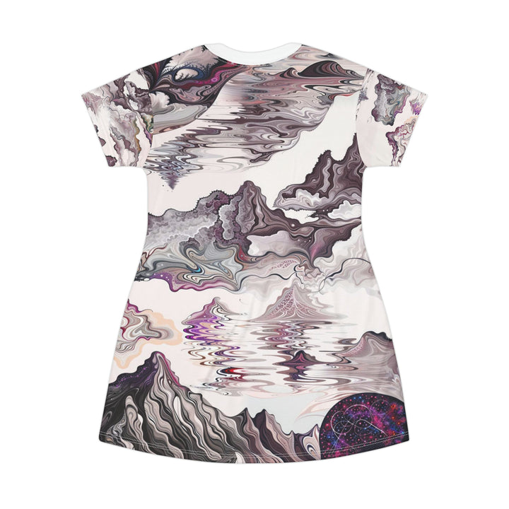 Cosmic Marble Cascade - T-Shirt Dress - All Over Prints - g(0D·IO) - XS - -