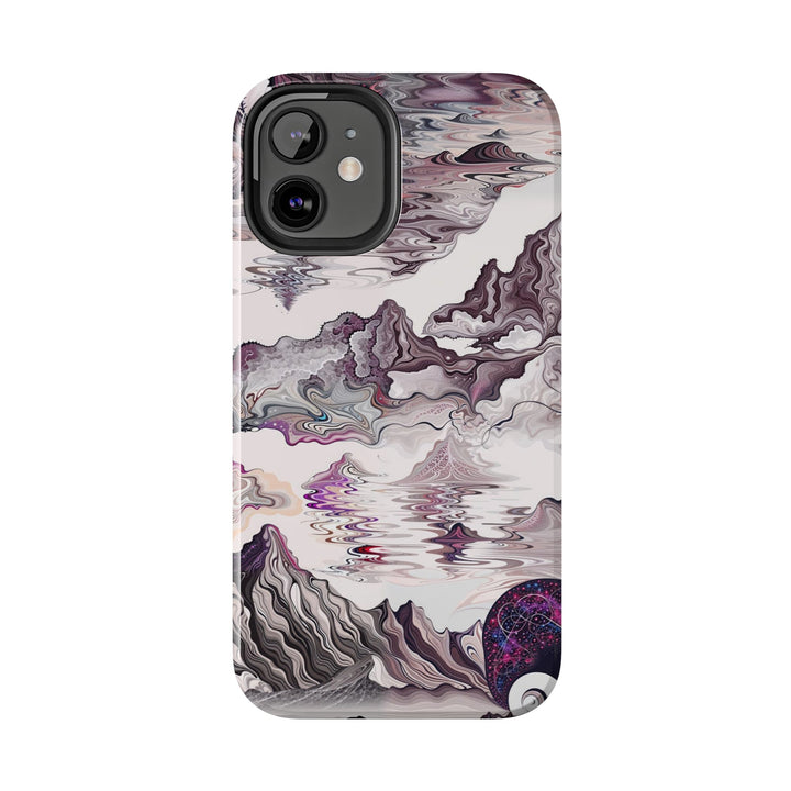 Cosmic Marble Cascade - Tough Phone Case - Phone Case - g(0D·IO) - iPhone 13 Mini - -