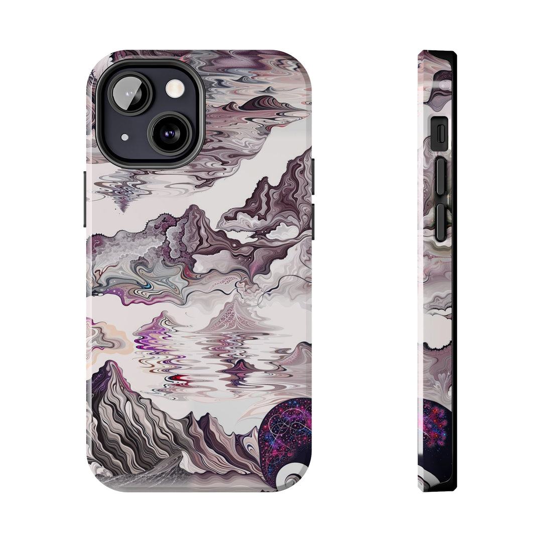 Cosmic Marble Cascade - Tough Phone Case - Phone Case - g(0D·IO) - iPhone 13 Mini - -