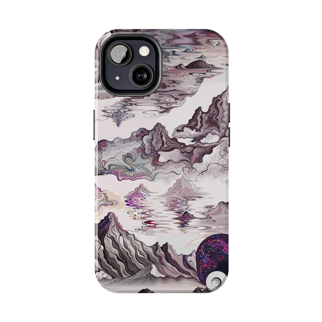 Cosmic Marble Cascade - Tough Phone Case - Phone Case - g(0D·IO) - iPhone 13 Mini - -