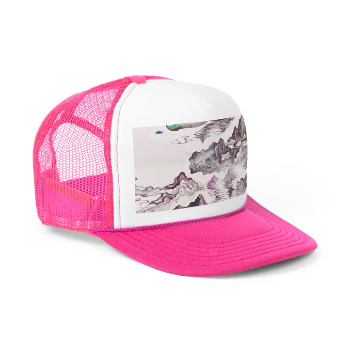 Cosmic Marble Cascade - Trucker Hat - Hats - g(0D·IO) - Pink - One size -