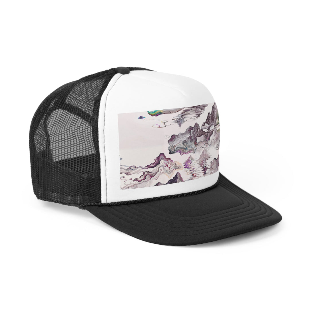 Cosmic Marble Cascade - Trucker Hat - Hats - g(0D·IO) - Pink - One size -