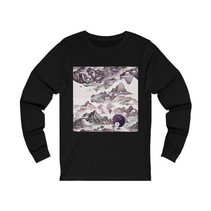 Cosmic Marble Cascade - Unisex Jersey Long Sleeve Tee - Long-sleeve - g(0D·IO) - S - Black -