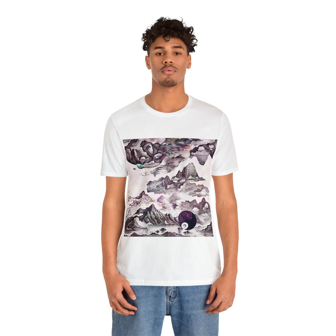 Cosmic Marble Cascade - Unisex Jersey Short Sleeve Tee - T-Shirt - g(0D·IO) - Black - S -