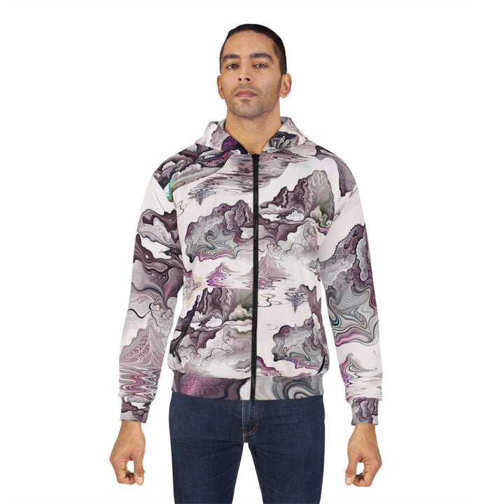 Cosmic Marble Cascade - Unisex Zip Hoodie - All Over Prints - g(0D·IO) - XS - -