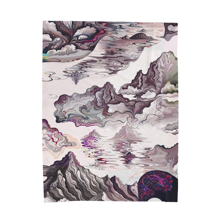 Cosmic Marble Cascade - Velveteen Plush Blanket - All Over Prints - g(0D·IO) - 60" × 80" - -