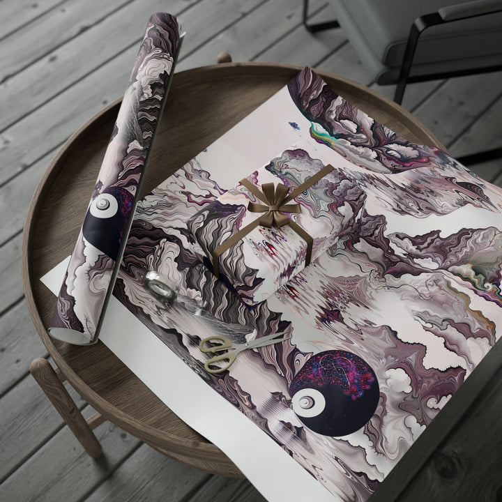 Cosmic Marble Cascade - Wrapping Paper - Home Decor - g(0D·IO) - 30'' x 72'' - Matte -