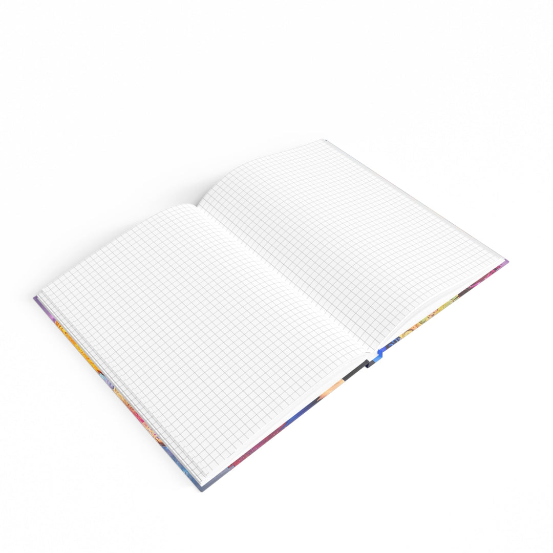 Cosmic Meditation Bloom - Hard Backed Journal - Paper products - g(0D·IO) - Graph - A5 - White