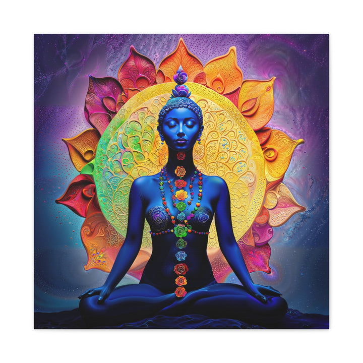 Cosmic Meditation Bloom - Matte Canvas Print 1.25" - Canvas - g(0D·IO) - 24″ x 24″ - 1.25" -