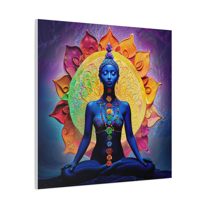 Cosmic Meditation Bloom - Matte Canvas Print 1.25" - Canvas - g(0D·IO) - 36" x 36" - 1.25" -