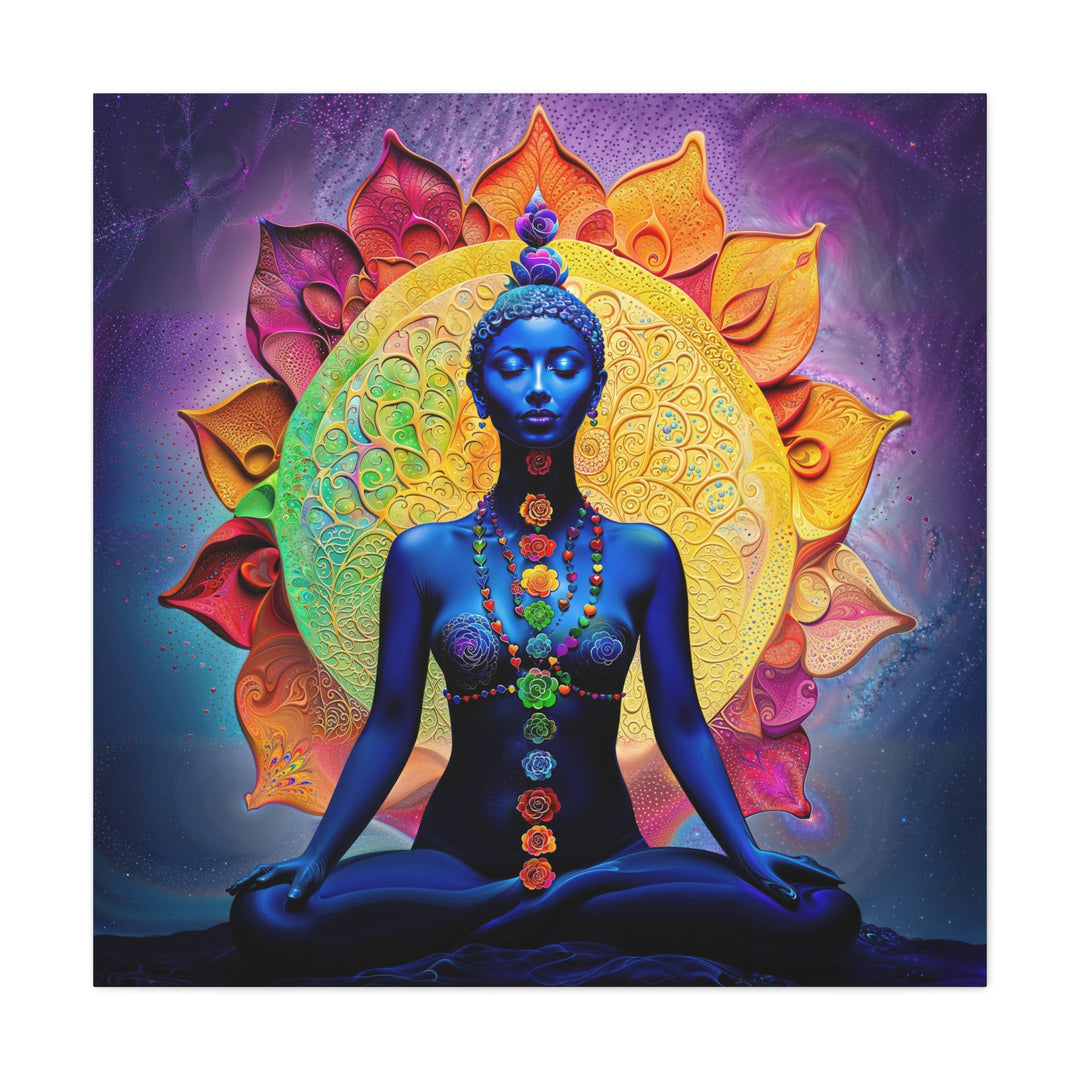 Cosmic Meditation Bloom - Matte Canvas Print 1.25" - Canvas - g(0D·IO) - 36" x 36" - 1.25" -