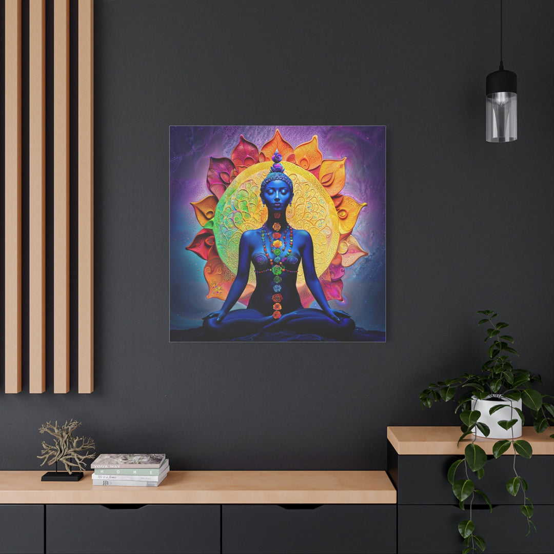 Cosmic Meditation Bloom - Matte Canvas Print 1.25" - Canvas - g(0D·IO) - 36" x 36" - 1.25" -