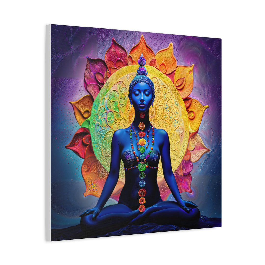 Cosmic Meditation Bloom - Matte Canvas Print 1.25" - Canvas - g(0D·IO) - 36" x 36" - 1.25" -