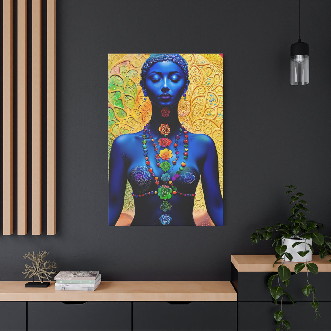 Cosmic Meditation Bloom - Matte Canvas Print 1.25" - Canvas - g(0D·IO) - 36" x 36" - 1.25" -