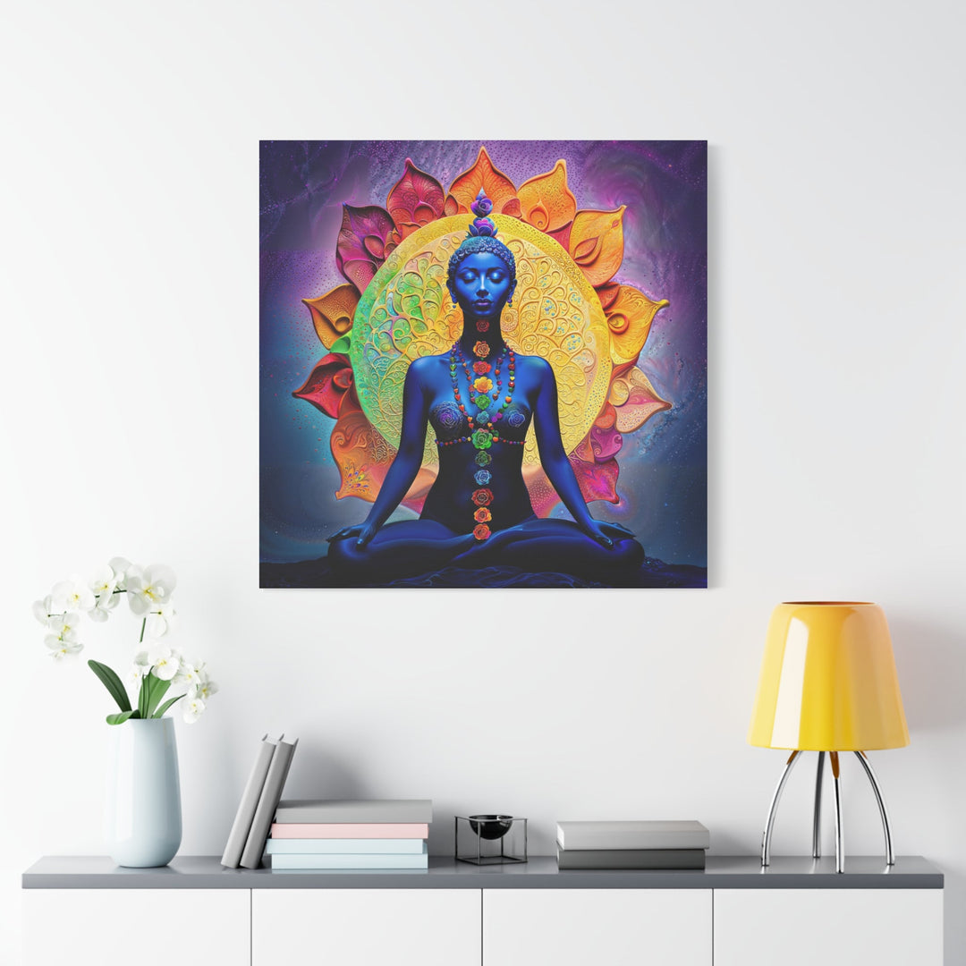 Cosmic Meditation Bloom - Matte Canvas Print 1.25" - Canvas - g(0D·IO) - 36" x 36" - 1.25" -