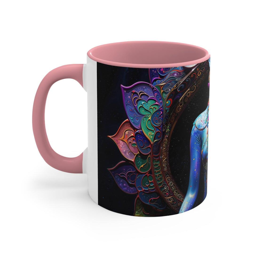 Cosmic Meditation Blossom - Accent Coffee Mug - Mug - g(0D·IO) - Pink - 11oz -