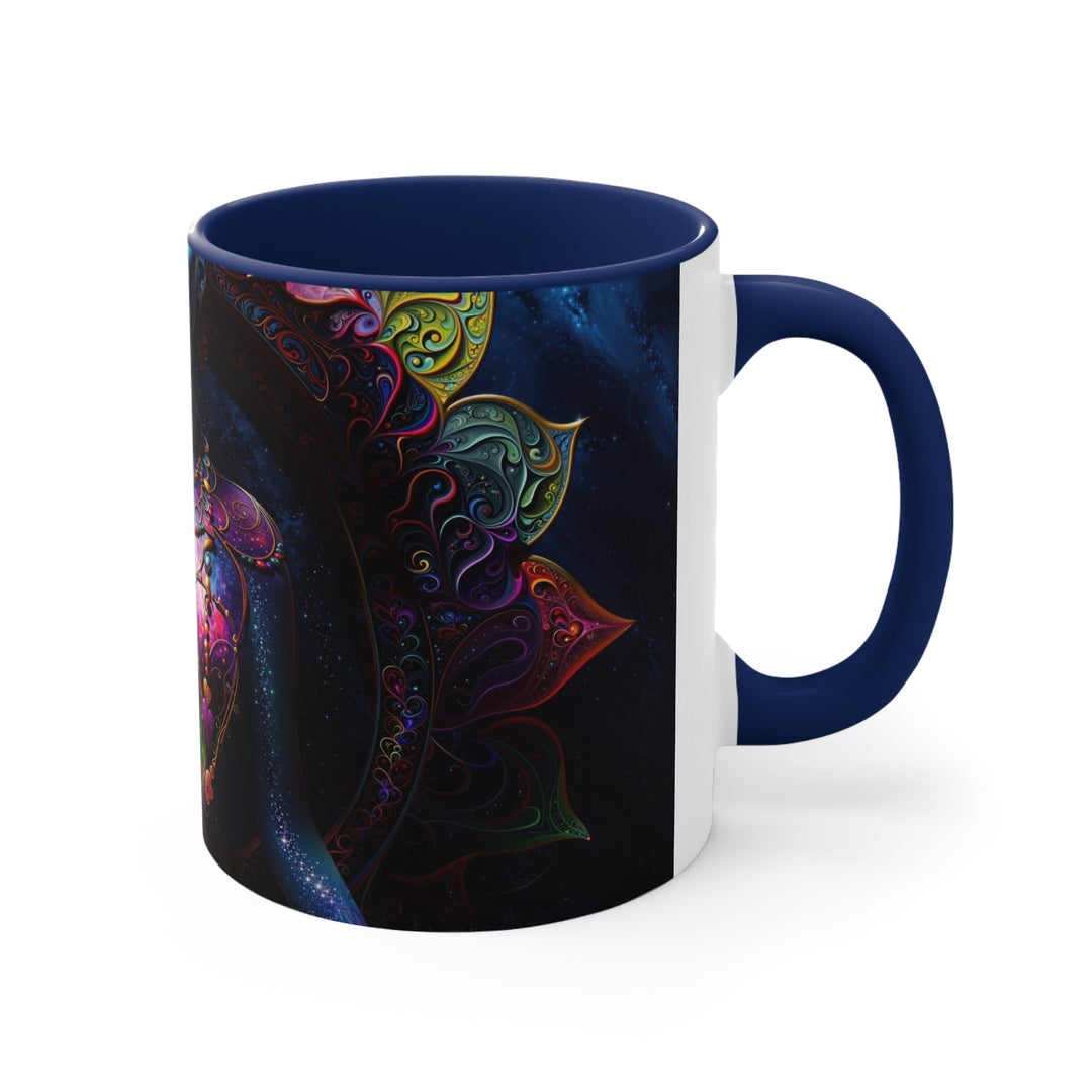 Cosmic Meditation Blossom - Accent Coffee Mug - Mug - g(0D·IO) - Pink - 11oz -