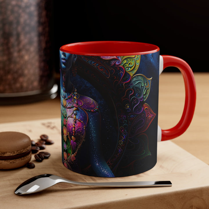 Cosmic Meditation Blossom - Accent Coffee Mug - Mug - g(0D·IO) - Pink - 11oz -