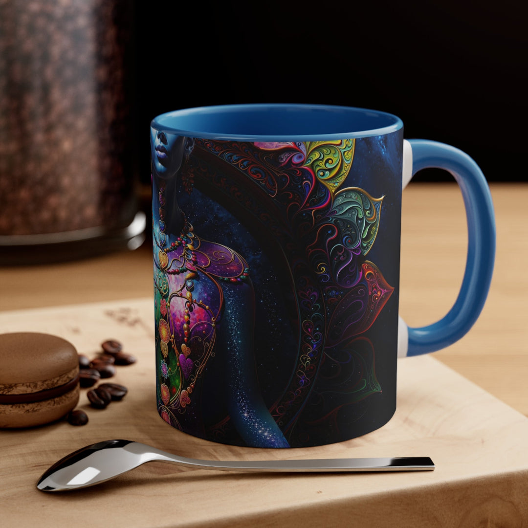 Cosmic Meditation Blossom - Accent Coffee Mug - Mug - g(0D·IO) - Pink - 11oz -