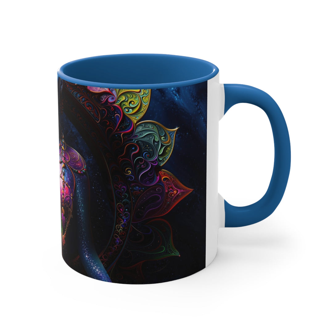 Cosmic Meditation Blossom - Accent Coffee Mug - Mug - g(0D·IO) - Pink - 11oz -