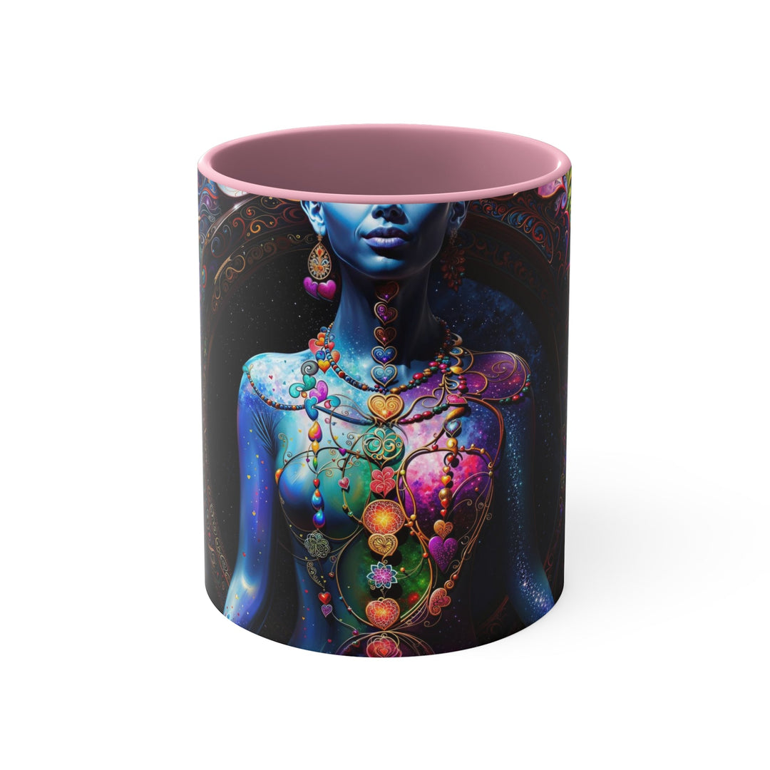 Cosmic Meditation Blossom - Accent Coffee Mug - Mug - g(0D·IO) - Pink - 11oz -