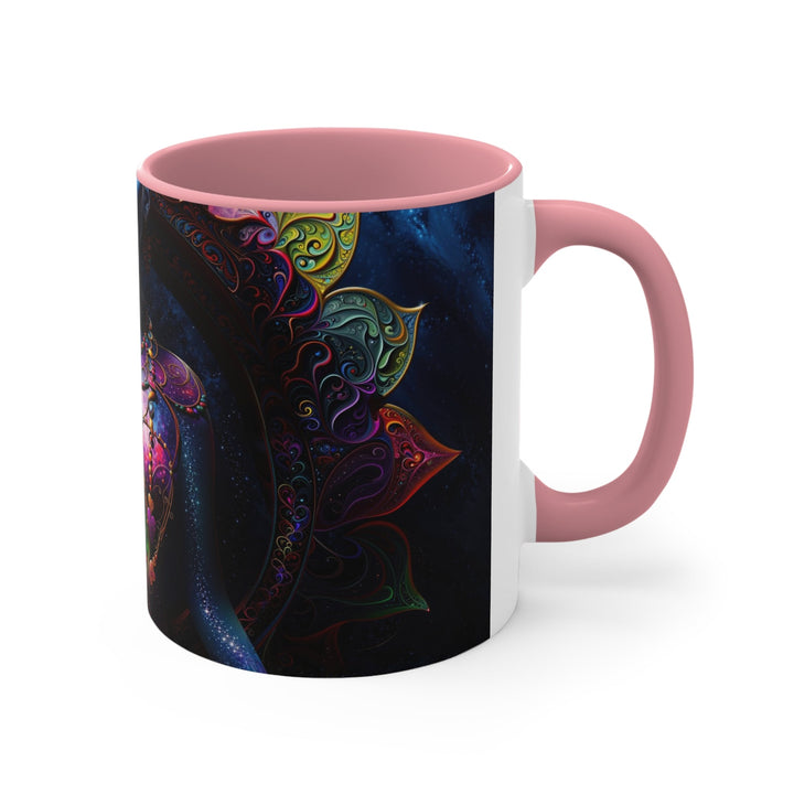 Cosmic Meditation Blossom - Accent Coffee Mug - Mug - g(0D·IO) - Pink - 11oz -