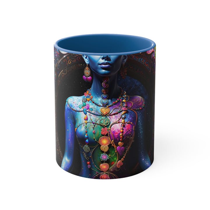 Cosmic Meditation Blossom - Accent Coffee Mug - Mug - g(0D·IO) - Blue - 11oz -