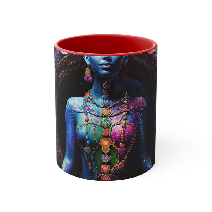 Cosmic Meditation Blossom - Accent Coffee Mug - Mug - g(0D·IO) - Red - 11oz -