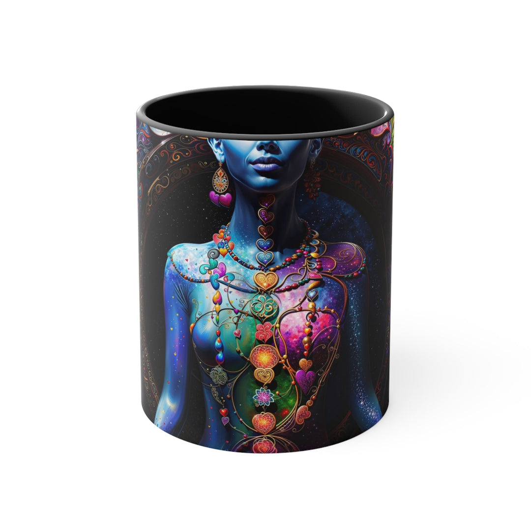 Cosmic Meditation Blossom - Accent Coffee Mug - Mug - g(0D·IO) - Black - 11oz -