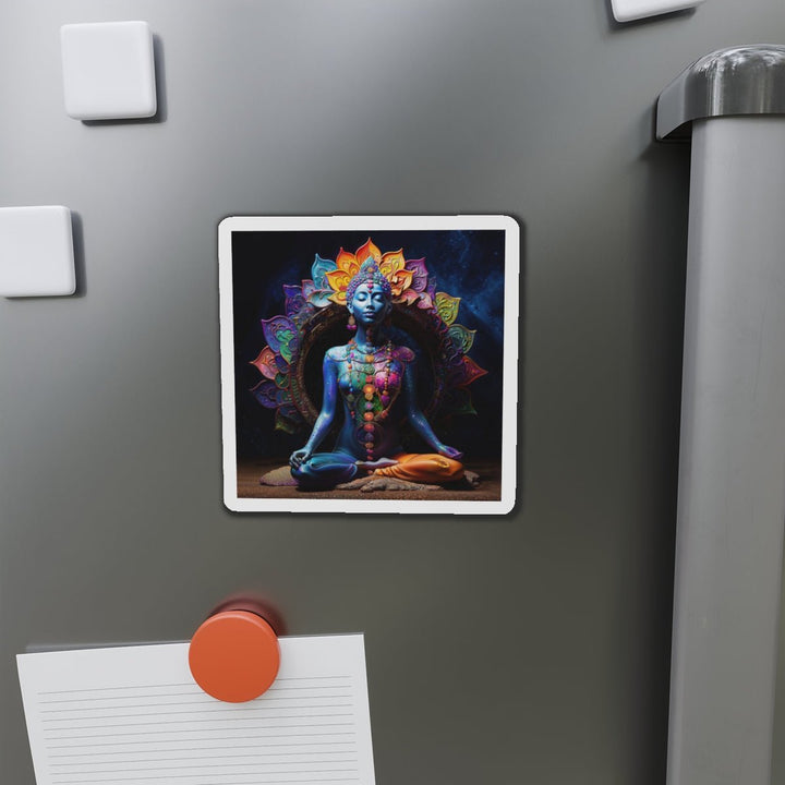 Cosmic Meditation Blossom - Die-cut Magnet - Home Decor - g(0D·IO) - 6 × 6" - Die-Cut - 1 pc