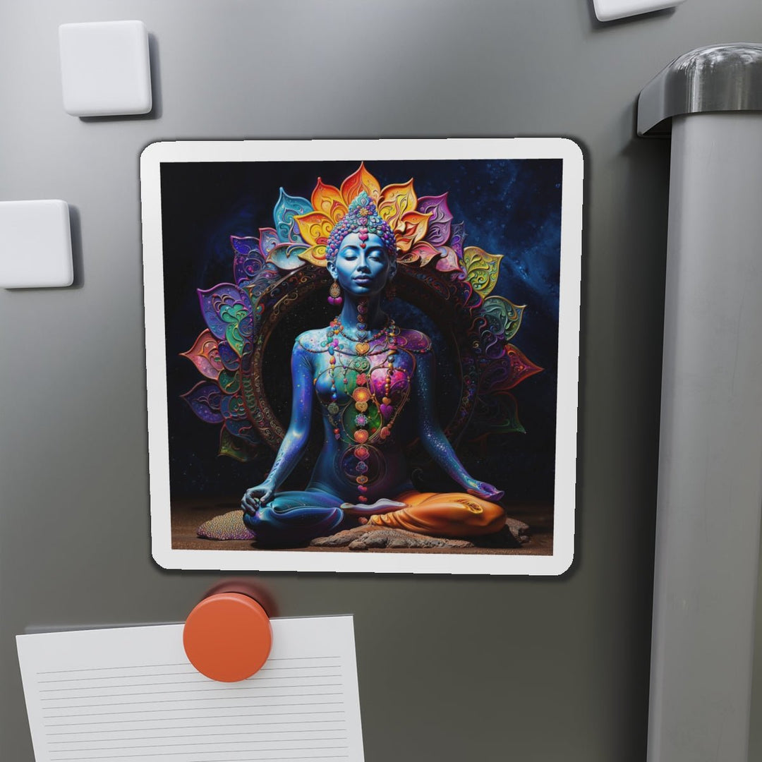 Cosmic Meditation Blossom - Die-cut Magnet - Home Decor - g(0D·IO) - 6 × 6" - Die-Cut - 1 pc