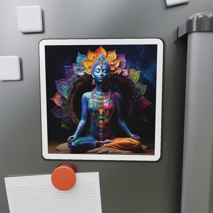 Cosmic Meditation Blossom - Die-cut Magnet - Home Decor - g(0D·IO) - 6 × 6" - Die-Cut - 1 pc