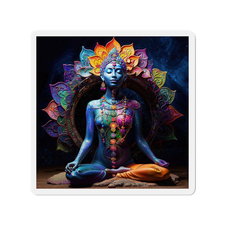 Cosmic Meditation Blossom - Die-cut Magnet - Home Decor - g(0D·IO) - 6 × 6" - Die-Cut - 1 pc