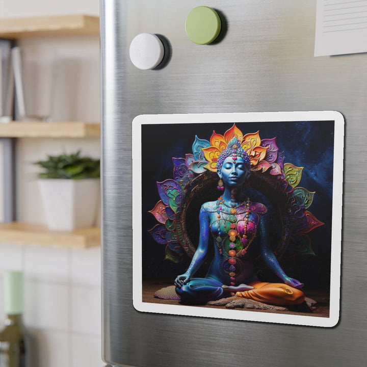Cosmic Meditation Blossom - Die-cut Magnet - Home Decor - g(0D·IO) - 6 × 6" - Die-Cut - 1 pc
