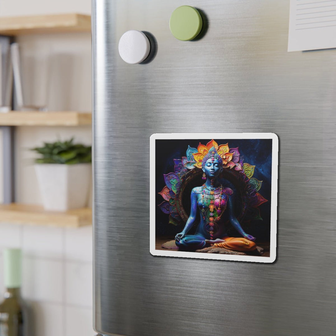 Cosmic Meditation Blossom - Die-cut Magnet - Home Decor - g(0D·IO) - 6 × 6" - Die-Cut - 1 pc