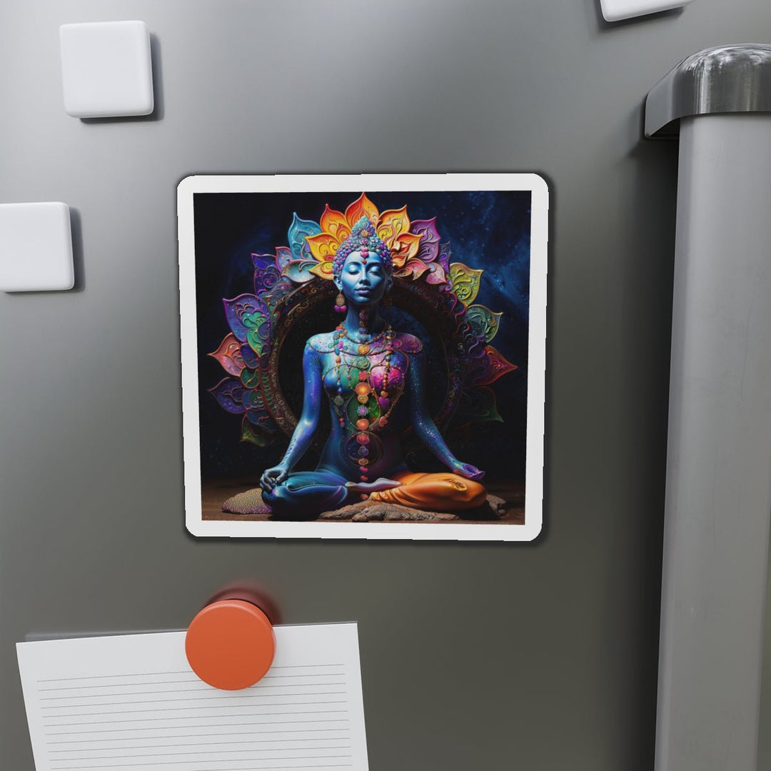 Cosmic Meditation Blossom - Die-cut Magnet - Home Decor - g(0D·IO) - 6 × 6" - Die-Cut - 1 pc