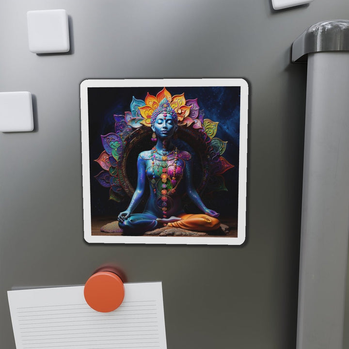 Cosmic Meditation Blossom - Die-cut Magnet - Home Decor - g(0D·IO) - 6 × 6" - Die-Cut - 1 pc